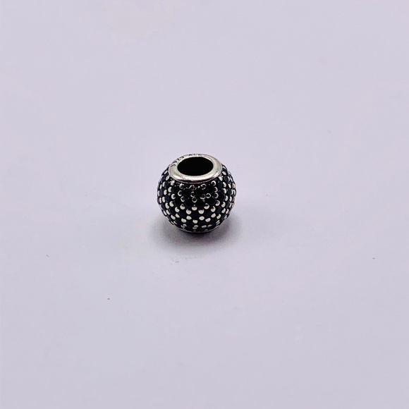 EUC Pandora 791051NCK Sterling Silver Pave Lights Bead w/ Black Nano Crystal - Picture 9 of 12